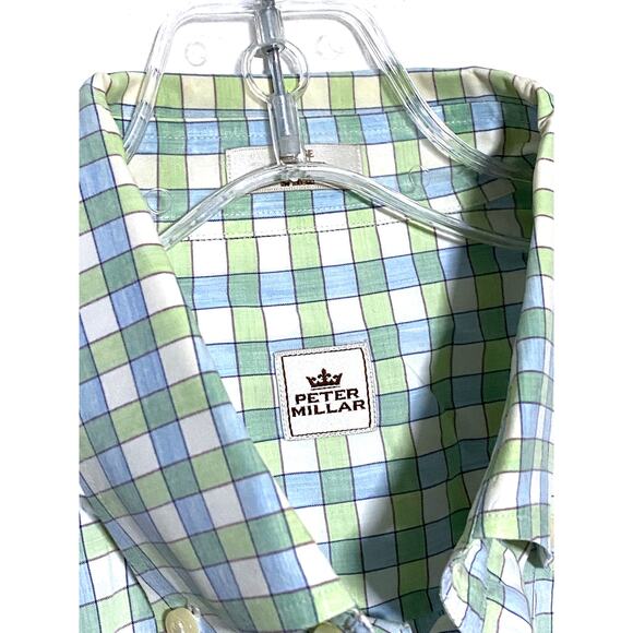 Peter Millar Disney Mickey Mouse Golfing Button Front Cotton Shirt Mens Large L - Picture 5 of 8
